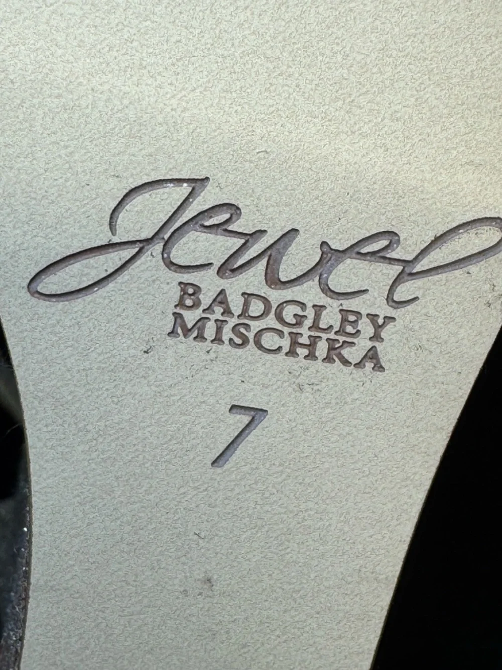 Jewel Badgley Mischka Gold Glitter Wedge Sandals Size 7 Wedding Prom Formal